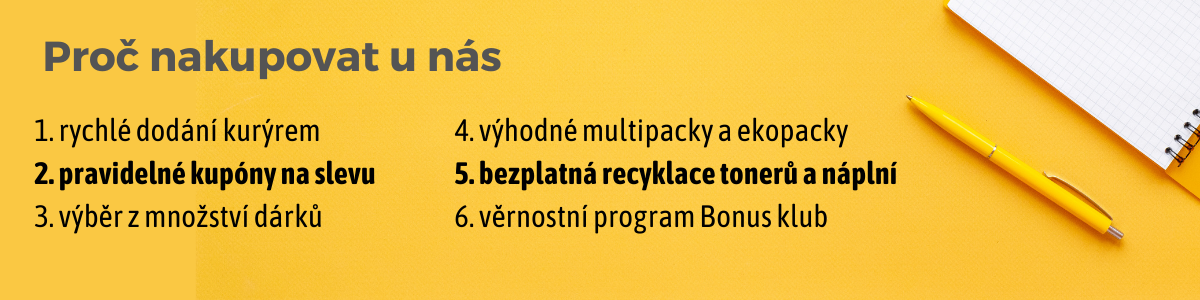 Kupujte levné tonery s dopravou zdarmo